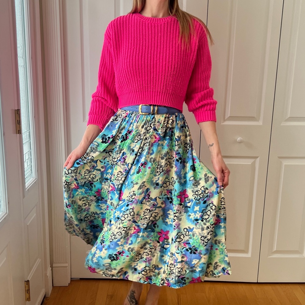 Full Circle Floral Skirt